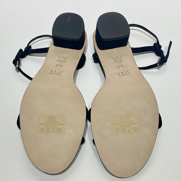 J Mclaughlin Delilah Womens 9.5 Black Suede Sandals Block Heel Leather Soles EUC - Picture 10 of 13